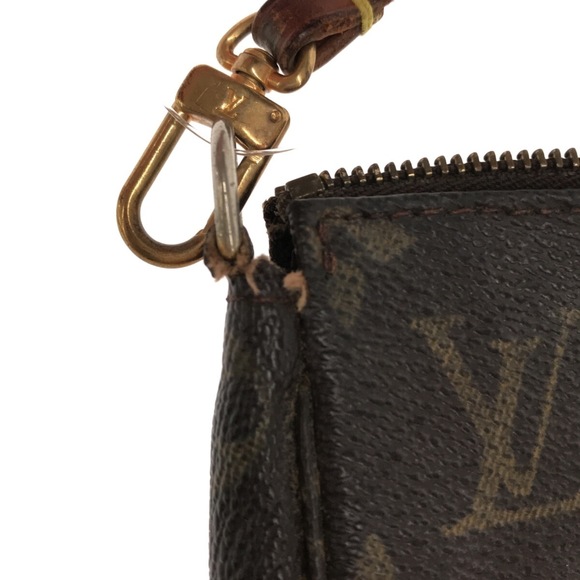 Louis Vuitton Pochette Accessoire Canvas Monogram Handbag Brown - Picture 12 of 12
